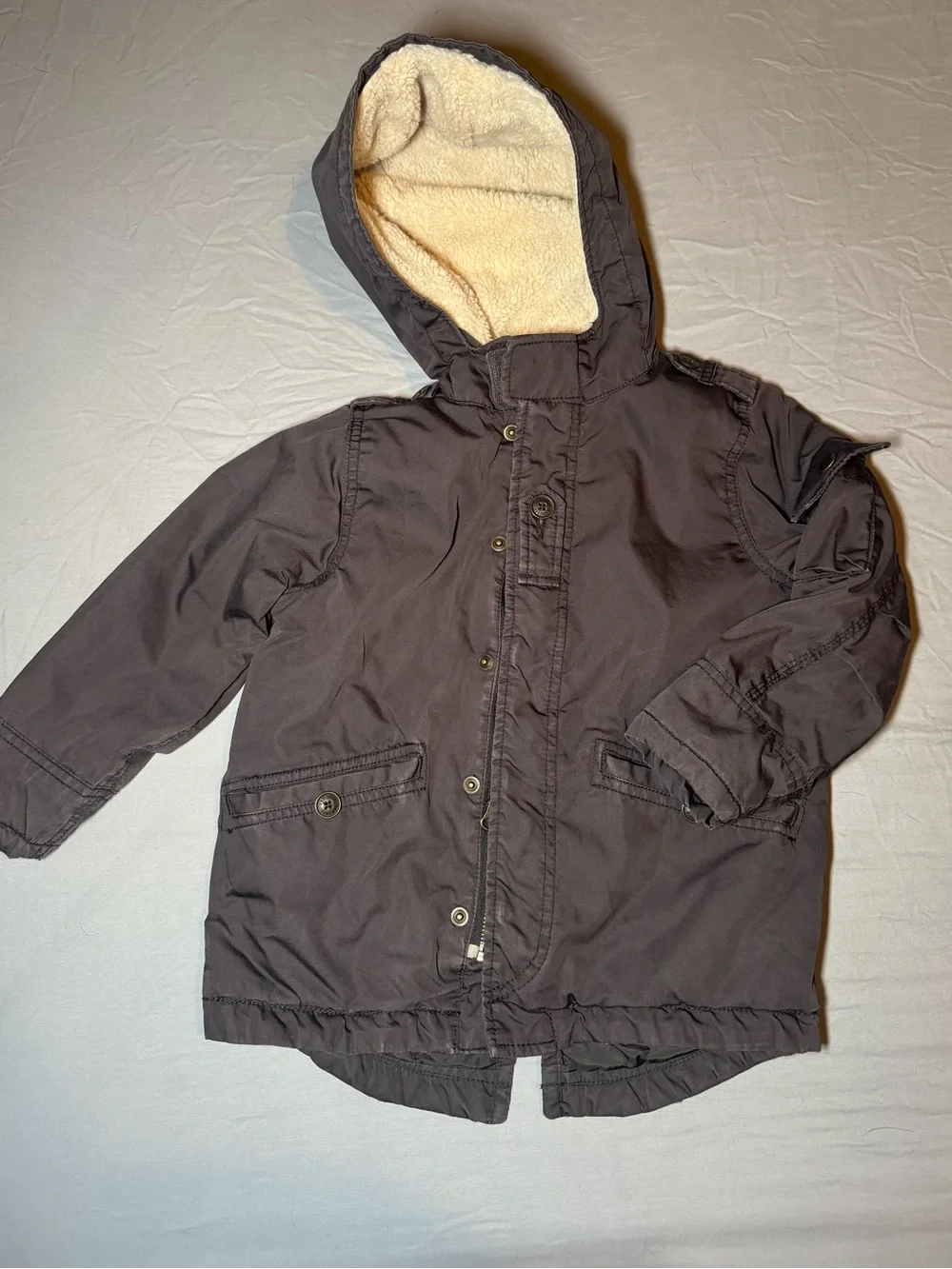 Baby Gap Kids Hooded Parka Jacket Shell Brown Size 5